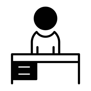 Masa simgesi, vektör illüstrasyonu