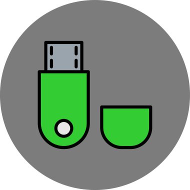 Bir sigaranın yeşil ve beyaz ikonunun vektör çizimi