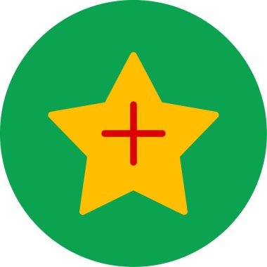 Bayrak simgesi. Düz yuvarlak 10 birim