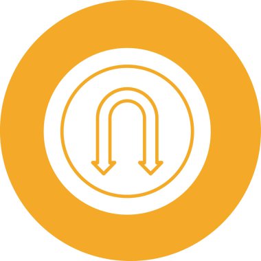 Sol vektör simge açmak. Tarzıdır düz simgesi simgesi, portakal rengi, beyaz arka plan.