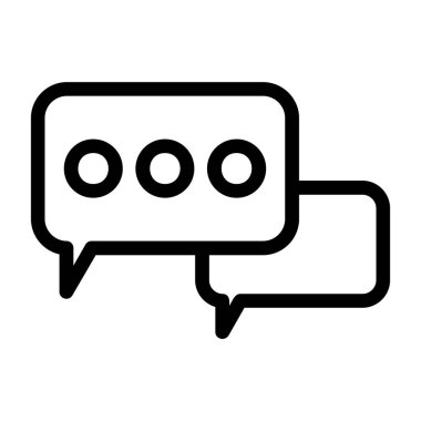 Sohbet balonu simgesi. vektör illüstrasyonu