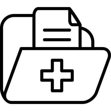 Tıbbi ve sağlık vektör ikonu. Taslak çizimi. Sağlık ve sağlık sembolü.