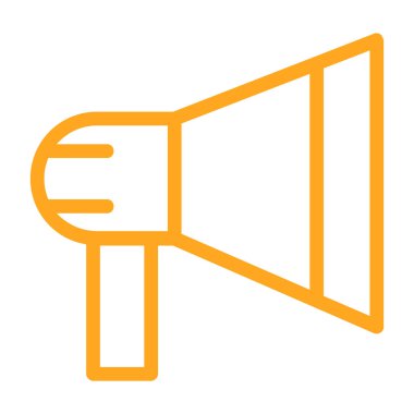 megafon ikonu. Beyaz arkaplanda izole edilmiş web tasarımı için özet megafon vektör simgeleri