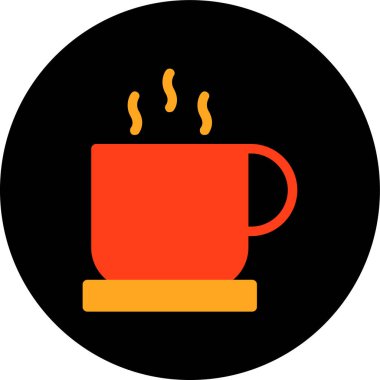 kahve fincanı simgesi, vektör illüstrasyonu