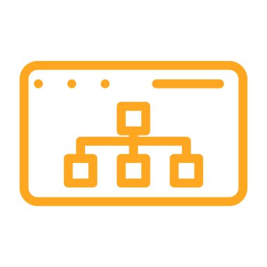 Sunucu. Web simgesi basit illüstrasyon