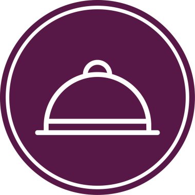 Restoranda. Web simgesi vektör illüstrasyonu