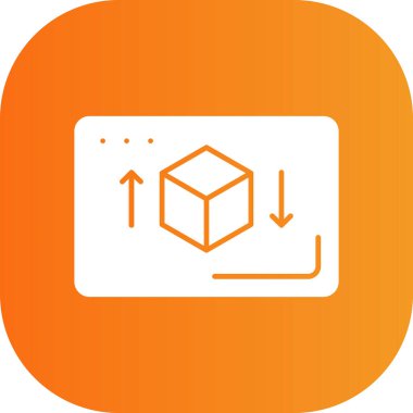 Bir küp simgesinin vektör illüstrasyonu