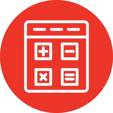 hesap makinesi simgesi vektör illüstrasyonu