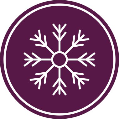 kar Tanesi simgesi vektör çizimi