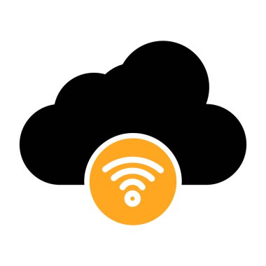 Bulut hesaplama simgesi. vektör illüstrasyonu