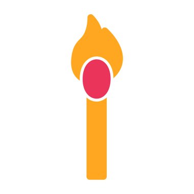 Meşale vektör simgesi. renk illüstrasyon sembolü.