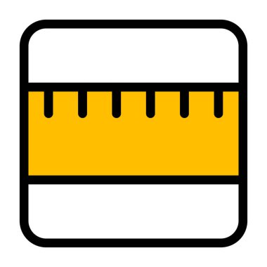 mezura simgesi. özet ölçüsü vektör rengi düz izole