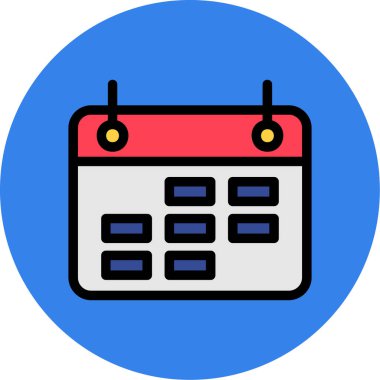 Takvim. Web simgesi basit illüstrasyon