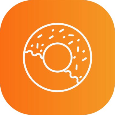 vektör çörek simgesi illüstrasyonu