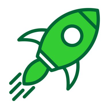 roket ikonu vektör illüstrasyonu