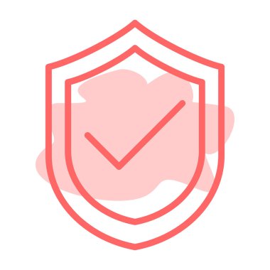 kalkan ikon vektör illüstrasyonu