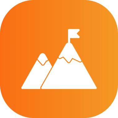 güzel dağlar vektör simgesi