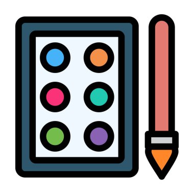 Kalem. Web simgesi basit illüstrasyon