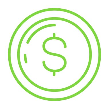 Dolar simgesi vektör illüstrasyonu