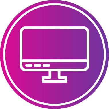 monitör simgesi, vektör illüstrasyonu basit tasarım
