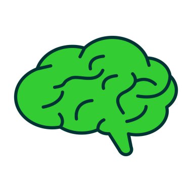 Yeşil yaprak ikonlu beyin.