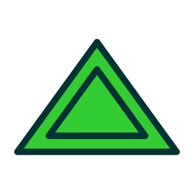 üçgen vektör düz renk simgesi