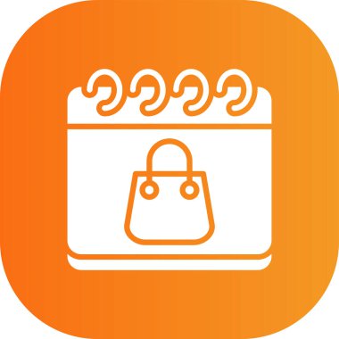 Alışveriş poşeti ikon vektör illüstrasyonu