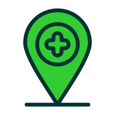 Harita iğne simgesi. vektör simgesi illüstrasyonu