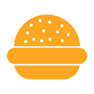 Hamburger ikonu vektör illüstrasyonu