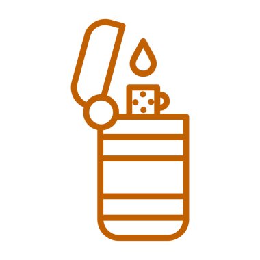 Petrol varili ve benzin istasyonu ikonu. satır biçimi.