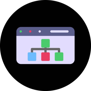 Web simgesi, vektör illüstrasyonu