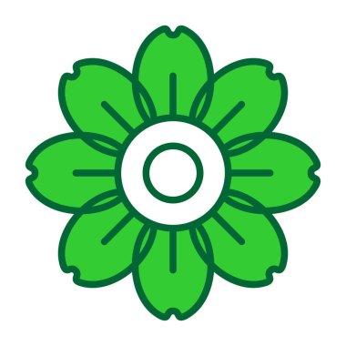 Çiçek ve yaprakların vektör çizimi. Çiçek ve çiçek stoku vektör illüstrasyonu.