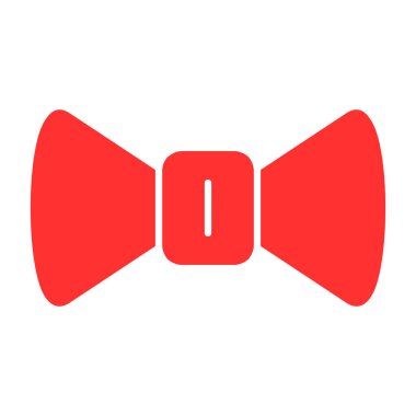 Beyaz arka planda kırmızı papyon. vektör illüstrasyonu