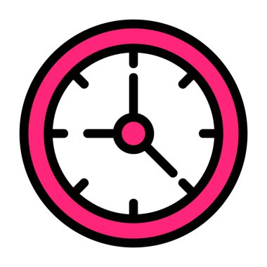 Saat simgesi vektör illüstrasyonu