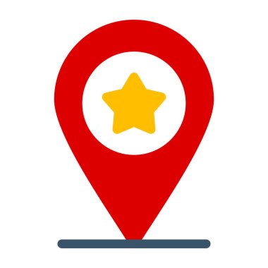 Harita göstergesi yıldız simgesi ile