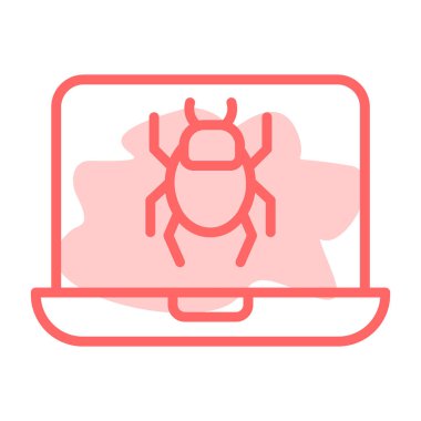 Böcek simgesi. vektör illüstrasyonu