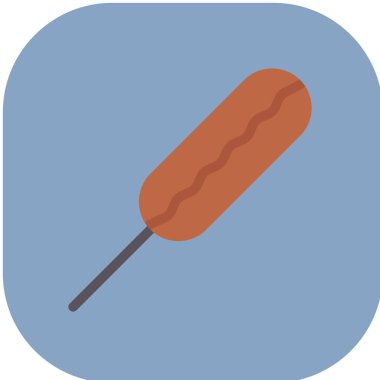 Hot dog vektör simgesi. beyaz arka planda izole edilmiş çizgi film vektör işareti.