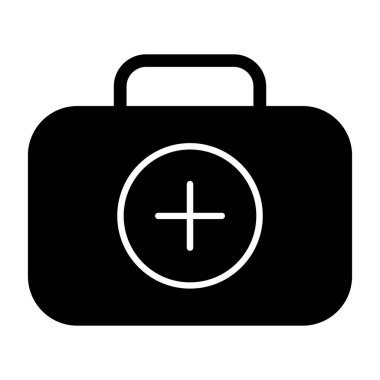 Evrak çantası simgesinin vektör illüstrasyonu