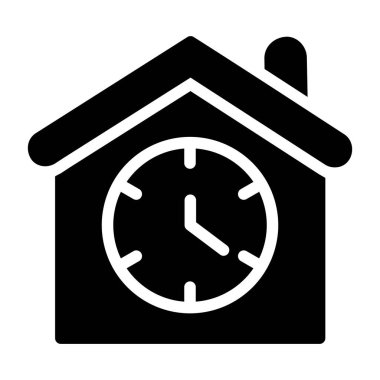 Saat simgesi. Web için basit zaman vektör simgeleri çizimi