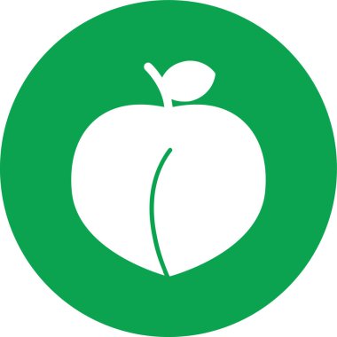 elma ikonu vektör illüstrasyonu