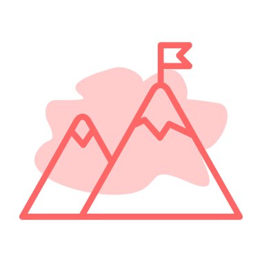 Volkan volkanı ikonu, vektör tasarımı