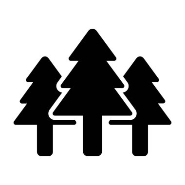 Çam Ormanı ikonu. vektör illüstrasyonu