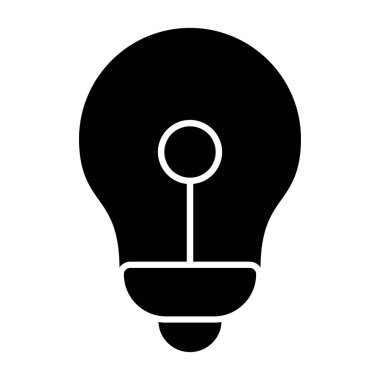 ampul düz simgesi, vektör illüstrasyonu