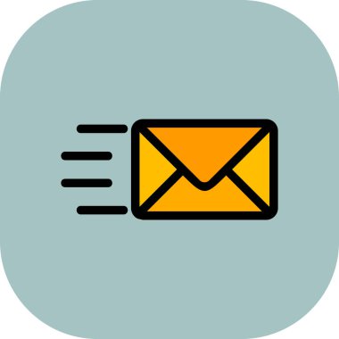 Posta vektör renk simgesi