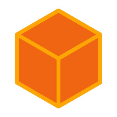 Vektör küp simgesi. vektör illüstrasyonu