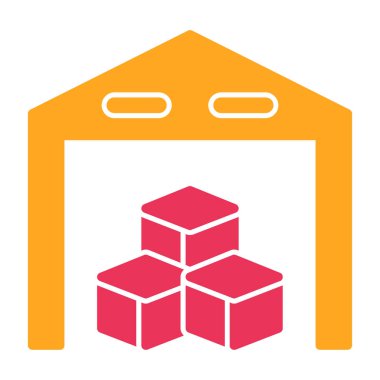 Bir bina simgesinin vektör illüstrasyonu