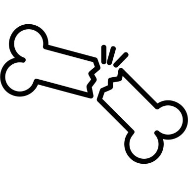 Kolayca düzenleyebilen ya da düzenleyebilen kemik vektörü simgesi