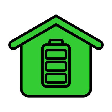 Güneş pili ikonu vektör çizimi