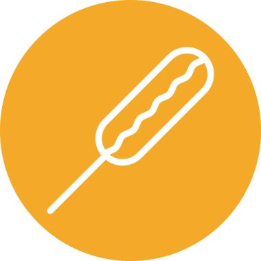 Sosisli sandviç. Web simgesi basit illüstrasyon