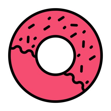 donut. Web simgesi basit tasarım
